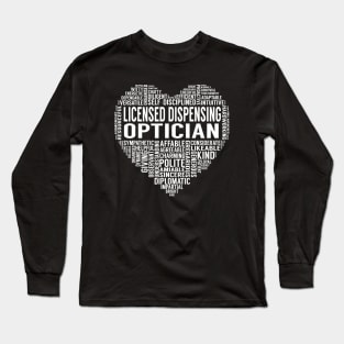 Licensed Dispensing Optician Heart Long Sleeve T-Shirt